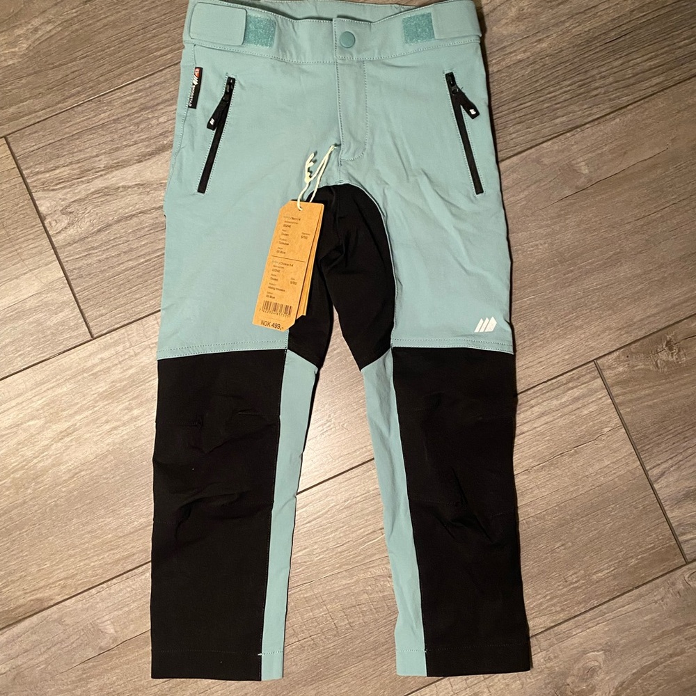 NWT SKOGSTAD Kids Aqua/Black Outdoor Hiking Pants (Waterproof?)